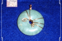 Jasper pendant, wire wrapped