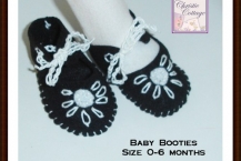 Baby Shoes, Booties, Size 0-6 months Handmade
