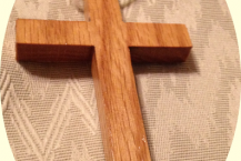 Handmade Wooden Cross Leather Cord