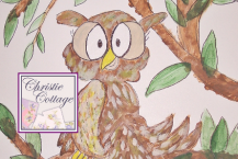 ACEO  Owl  Acrylic Print  Old Hoot