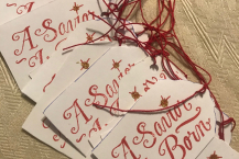 handmade Christmas Gift Tags, Hang Tags, Set of 20