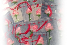 Hand painted drawstring jewelry bags