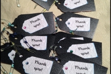 Thank You Tags,  Hang Tags, Set of 10. P165