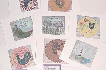 Note cards - Set of 8 - Saw blade Art