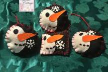 Snowmen, Ornaments, Christmas Ornaments, Handmade, Free Shipping