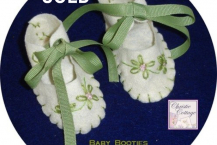 Ivory Embroidered baby shoes
